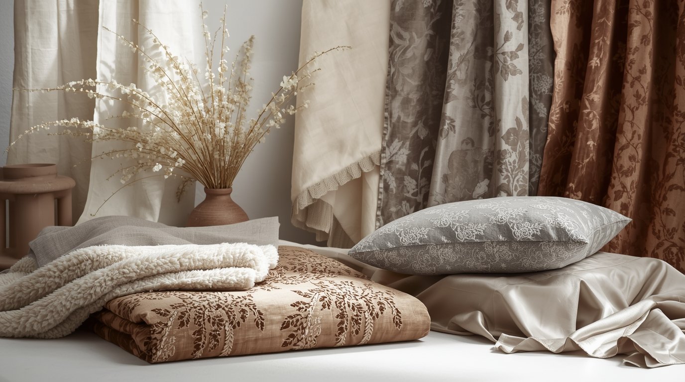 Premium textile samples for home décor